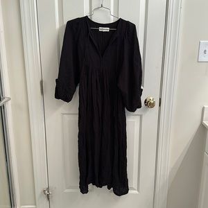 Daughters of India Kyra Midi dress black gauze size xs